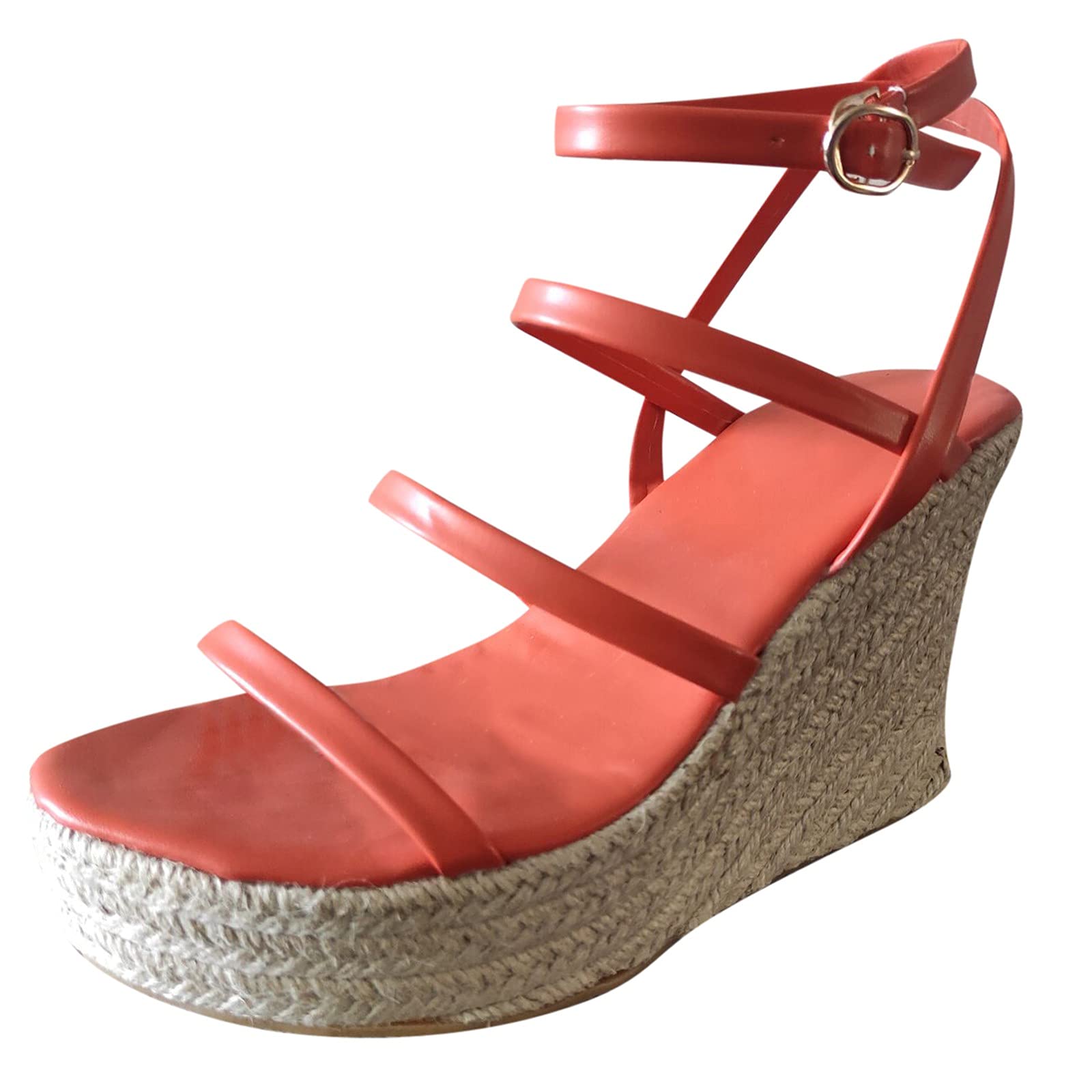 Teshalay Women's Breathable Open-Toe Wedge Slippers - Comfortable Thick-Sole Casual Shoes for Outdoor & Indoor Wear - Perfect for Lounging, Travel, and Everyday Comfort