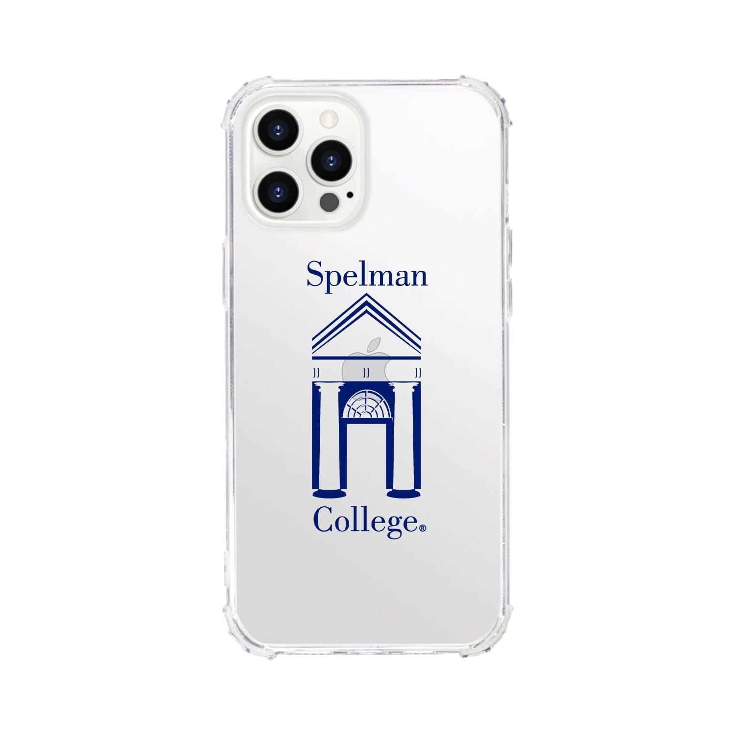 OTM Essentials Durable Phone Case for iPhone 13 Pro Max - Shockproof Tough Edge Protection, Classic White Design | Perfect for College Students at Spelman & Everyday Use
