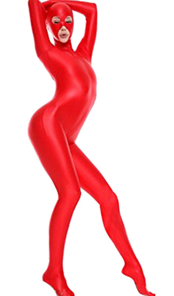 Women's Full Body Latex Catsuit - Stretchy Synthetic Zentai Suit for Cosplay, Fetish & Performance - Perfect for Halloween, Costume Parties & Role Play