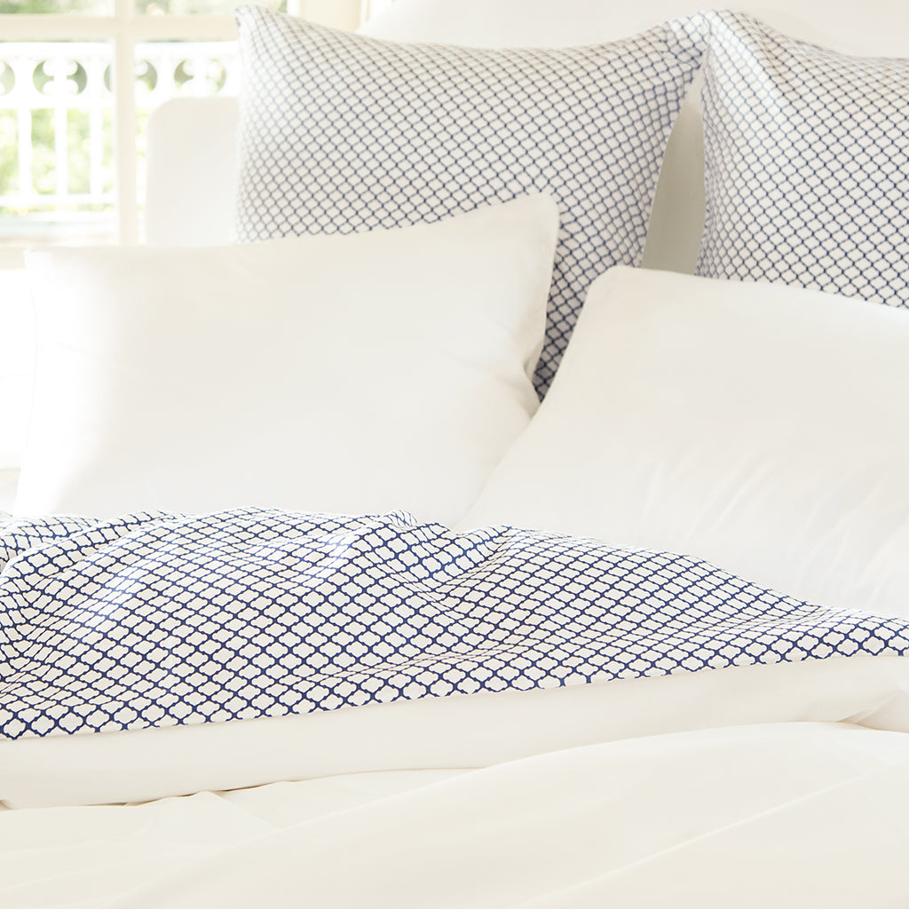 Premium Navy Blue Duvet Cover Set - 100% Cotton King/Queen Size Bedding - Soft & Breathable for All-Season Comfort - Perfect for Master Bedroom, Guest Room & Hotel Decor
