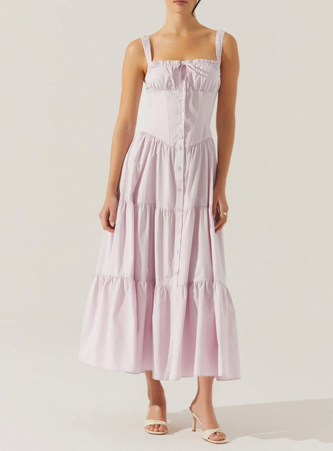 Temperance Tiered Milkmaid Maxi Dress - Flowy Boho Summer Dress for Women | Perfect for Beach, Vacation & Outdoor Events