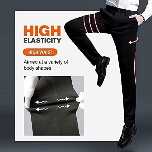 DAYEE High Stretch Men's Classic Pants - Comfortable Slim Fit Dress Pants for Office, Travel & Casual Wear | Breathable & Flexible Work Trousers