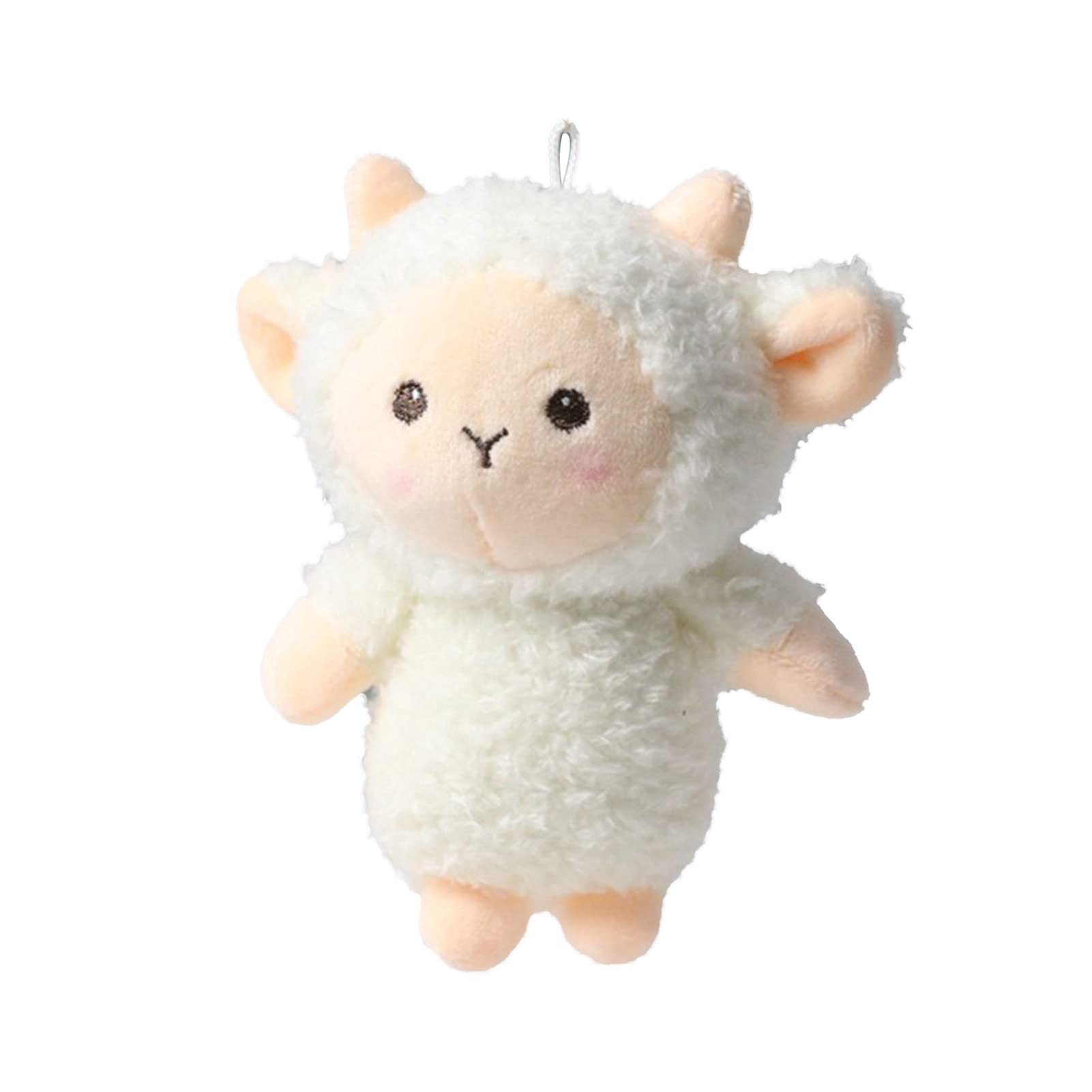 Cute Cartoon Squint Sheep Plush Keychain - Animal Keyring Charm for Handbags, Backpacks & Keys | Perfect Gift for Kids, Teens & Animal Lovers | Home Decor & Fashion Accessory