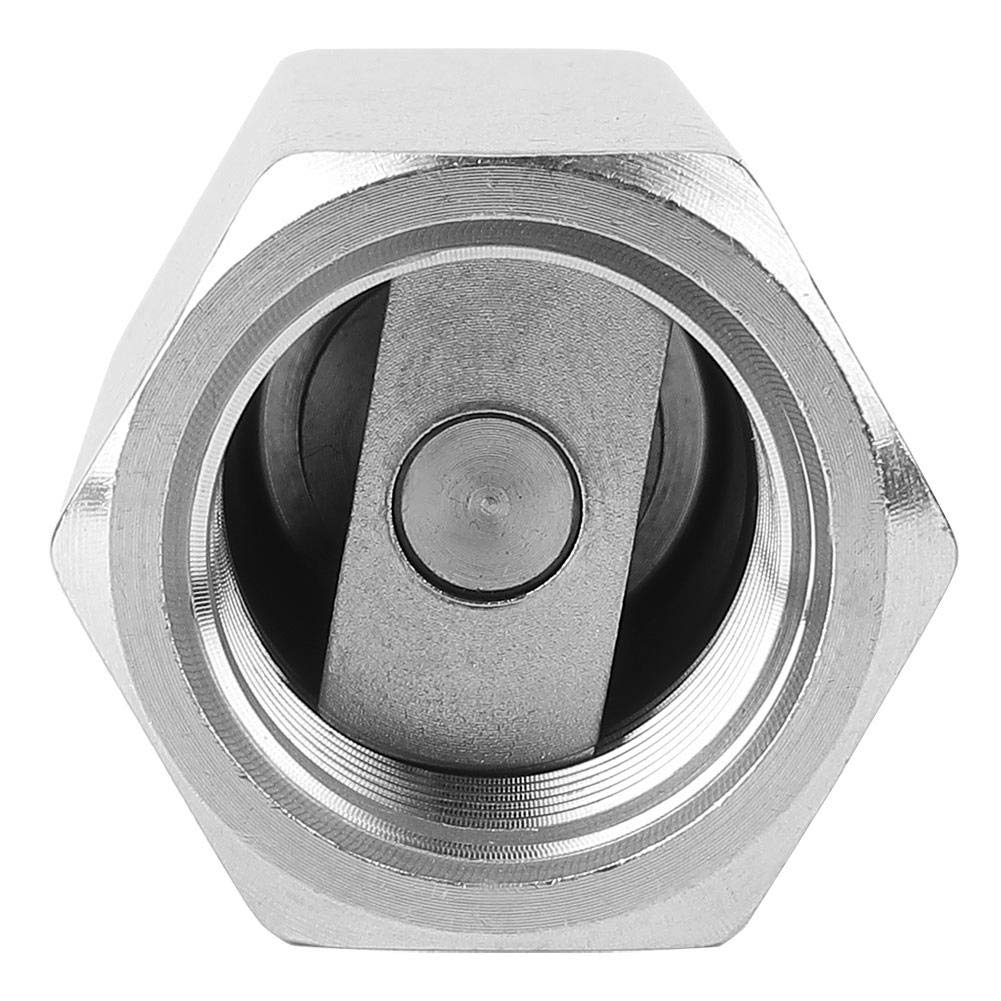 Stainless Steel Hex BSPP Female Thread One Way Air Check Valve 1/8