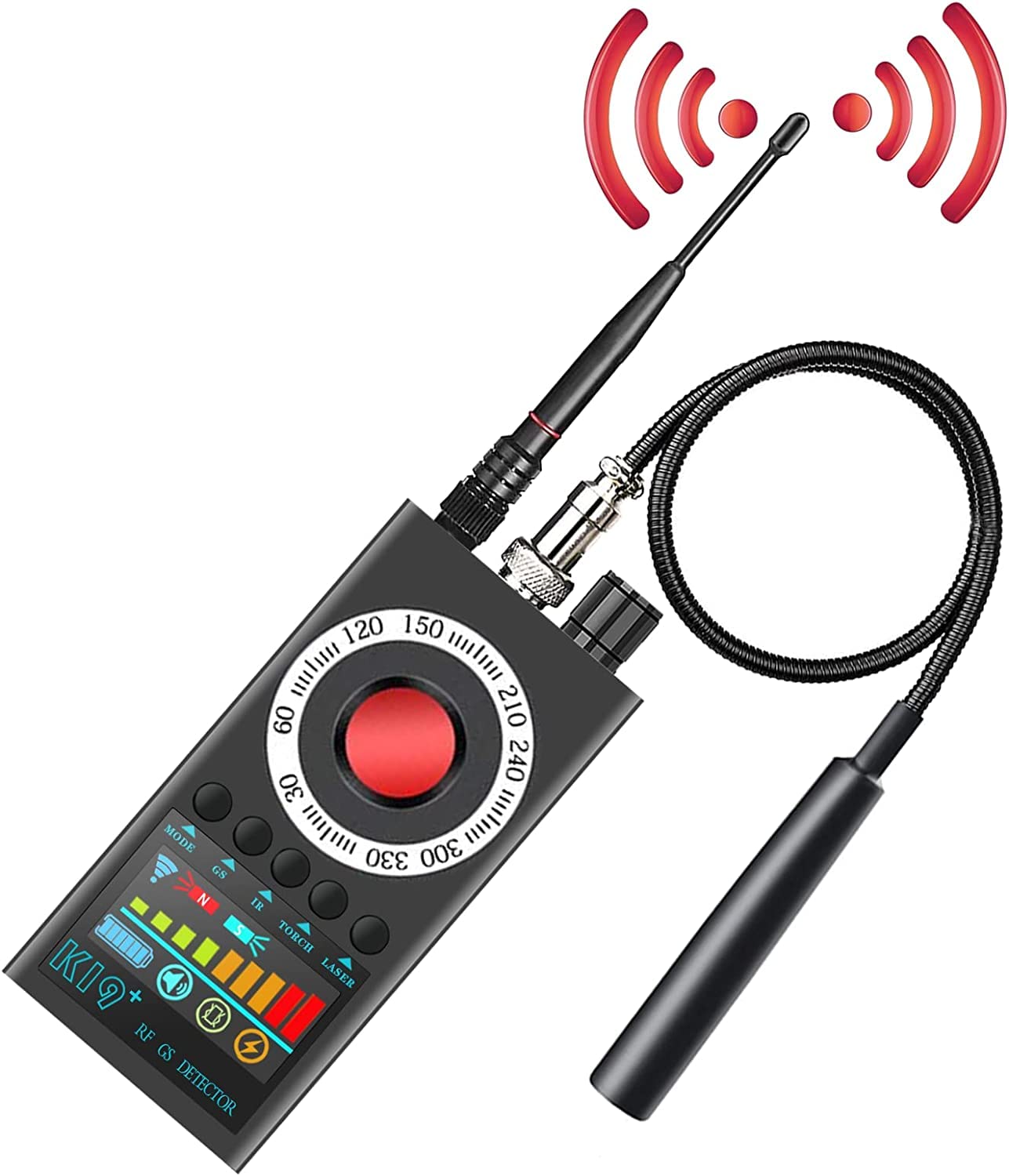 BTFDREEM Upgraded Hidden Camera Detector & Anti Spy Device - RF Signal, GPS Tracker, Listening Device Finder for Home, Office & Travel Security