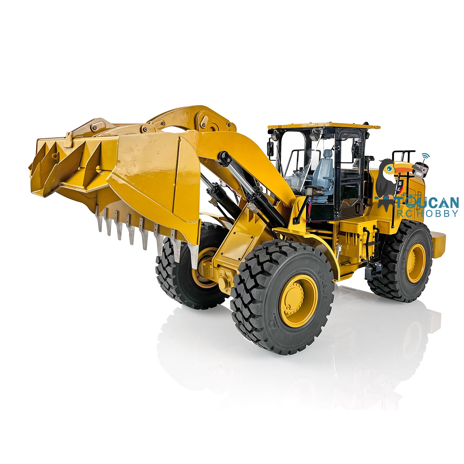 1/12 Scale DIM C95 Radio Controlled Hydraulic Loader Toy - Metal Construction, Light & Sound Effects, Servo Motor, Pre-Assembled & Painted - Perfect for RC Hobbyists, Construction Model Collectors and Indoor Display