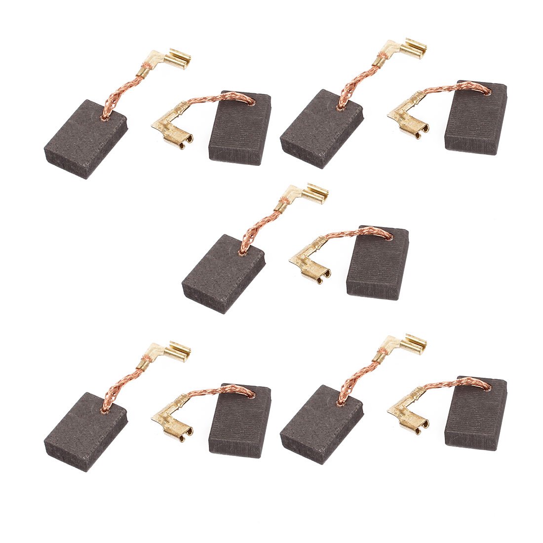 5 Pairs 34x16x11x5mm Carbon Brushes for Electric Hammer - Power Tool Replacement Parts (No Spring Included) - Ideal for Drilling, Demolition & Construction Work