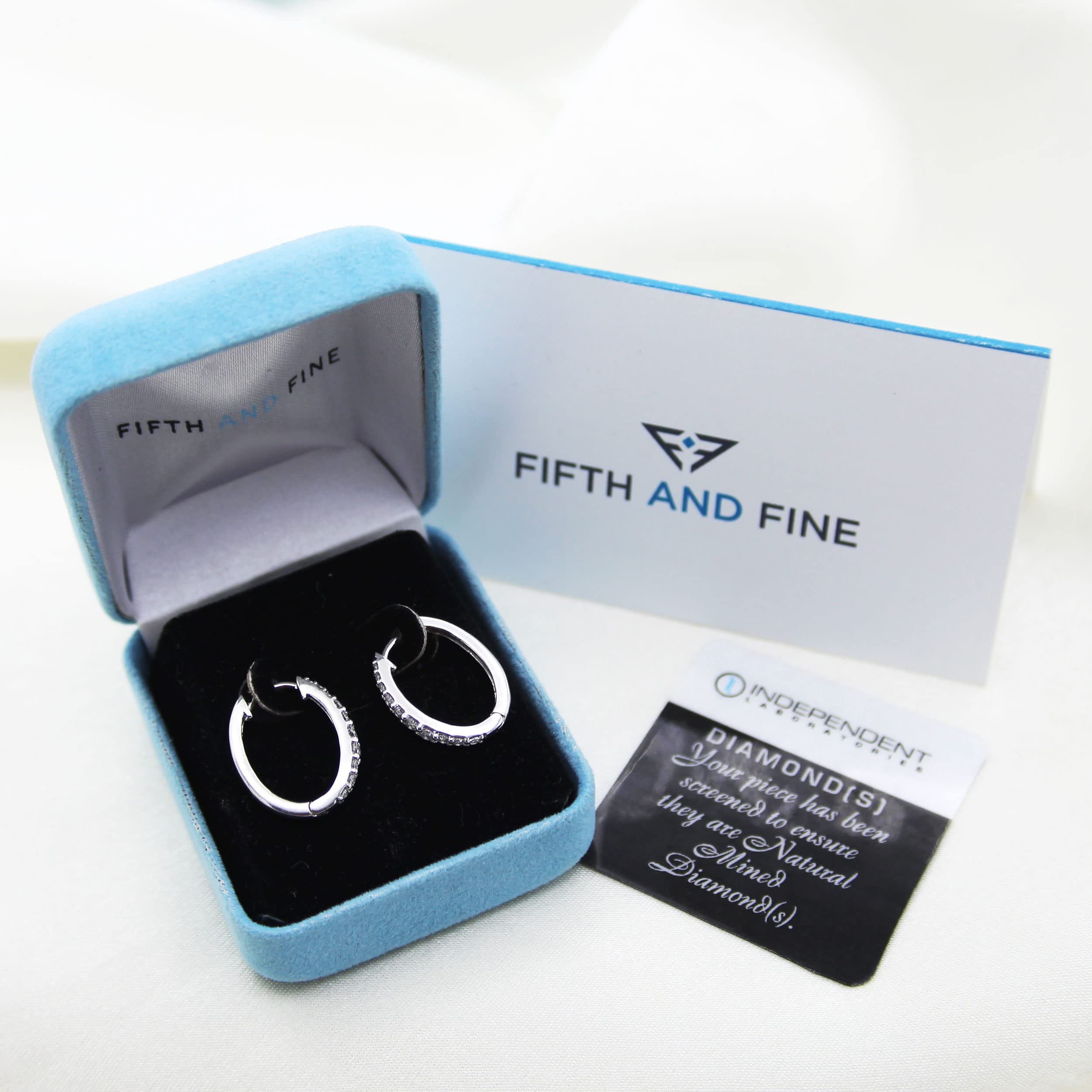 1/2 Cttw Diamond Hoop Earrings in 925 Sterling Silver - Elegant Everyday Jewelry for Women, Perfect Gift for Birthdays & Anniversaries