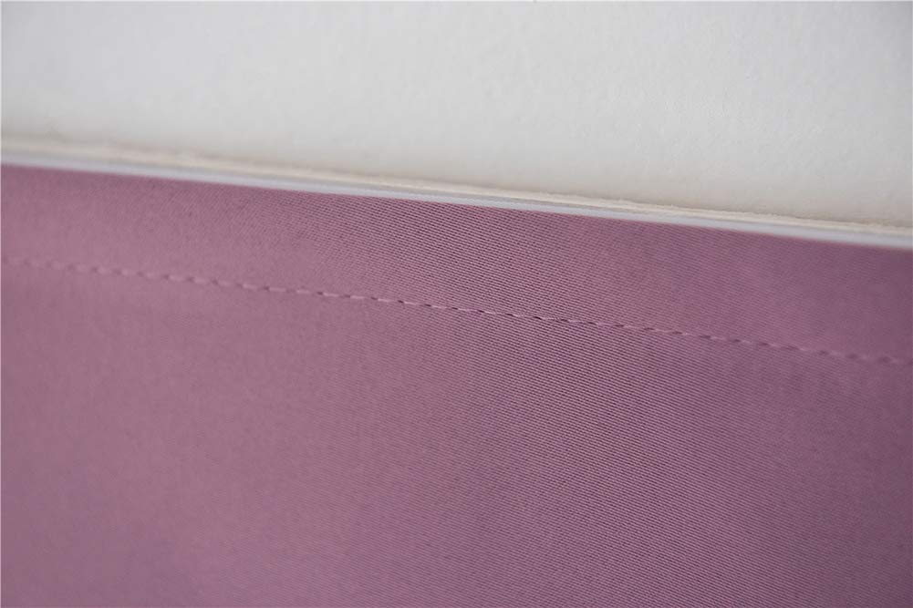 BOYOUTH Solid Color No-Hole Hook & Loop Fastener Blackout Curtains - 35 x 59 Inches, Purple, 1 Panel for Bedroom, Living Room, Study | Perfect for Small Windows, Light Blocking & Privacy Protection