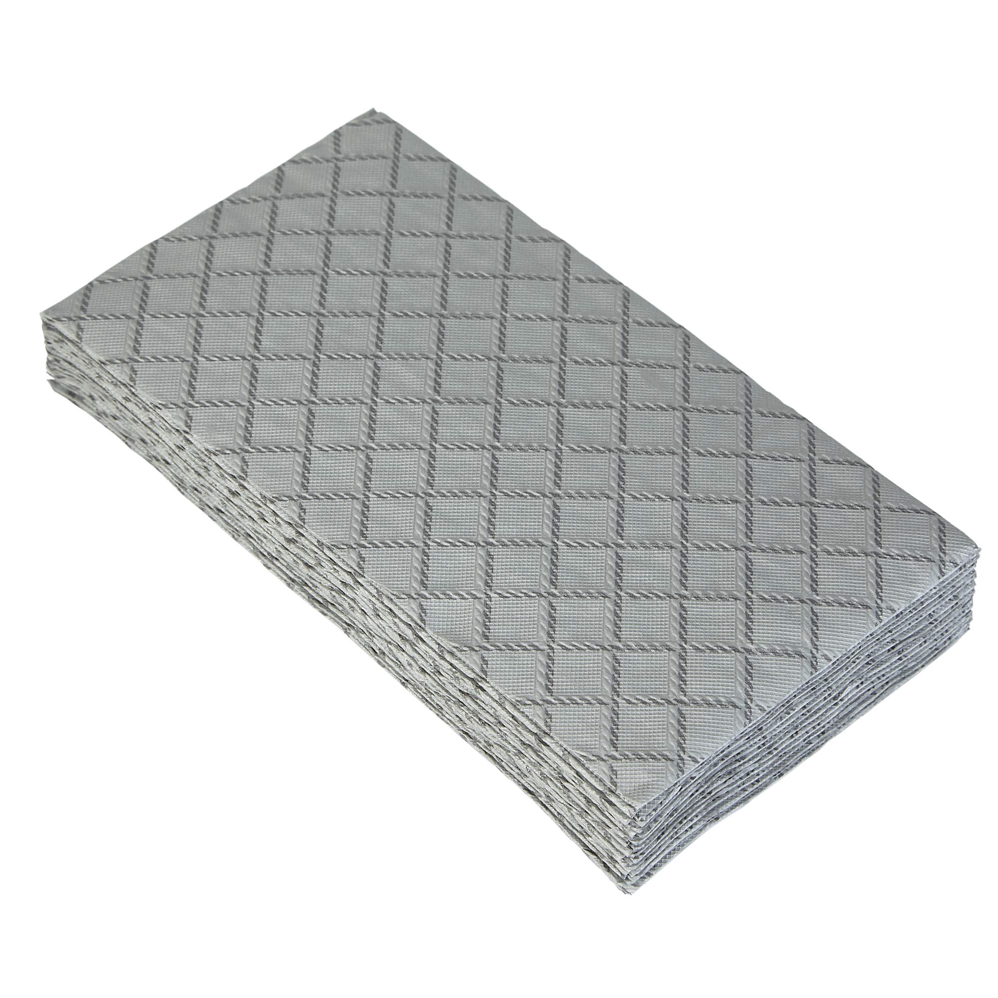 Premium Silver Spoons Disposable Quilted Guest Towels - European Made Linen-Like Napkins for Upscale Weddings, Fine Dining & Luxury Events (12-Piece Set) - Perfect for Bridal Showers, Dinner Parties & 5-Star Hospitality