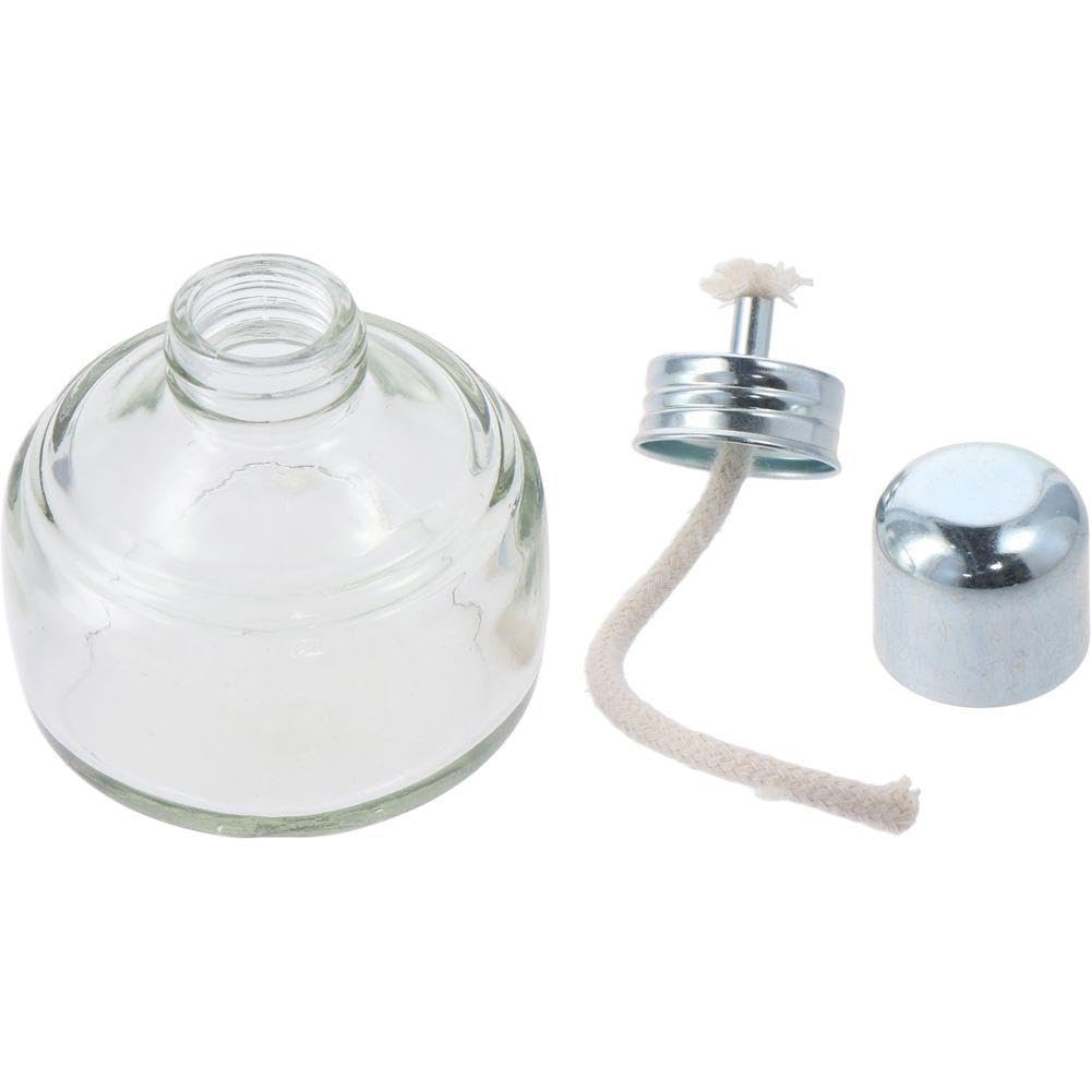 FEIYING 120ML Glass Alcohol Lamp - Dental Alcohol Burner for Lab, Science Experiments & DIY Crafts - Portable Glass Alcohol Lamp for Sterilization, Heating & Jewelry Making