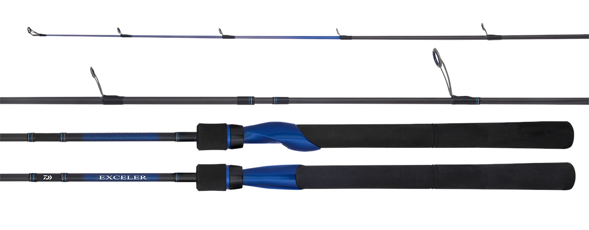 Daiwa 20 EXCELER Spinning Fishing Rod - Lightweight Graphite Saltwater & Freshwater Fishing Rod for Bass, Trout, and Walleye - Perfect for Shore Fishing, Boat Fishing, and Kayak Angling