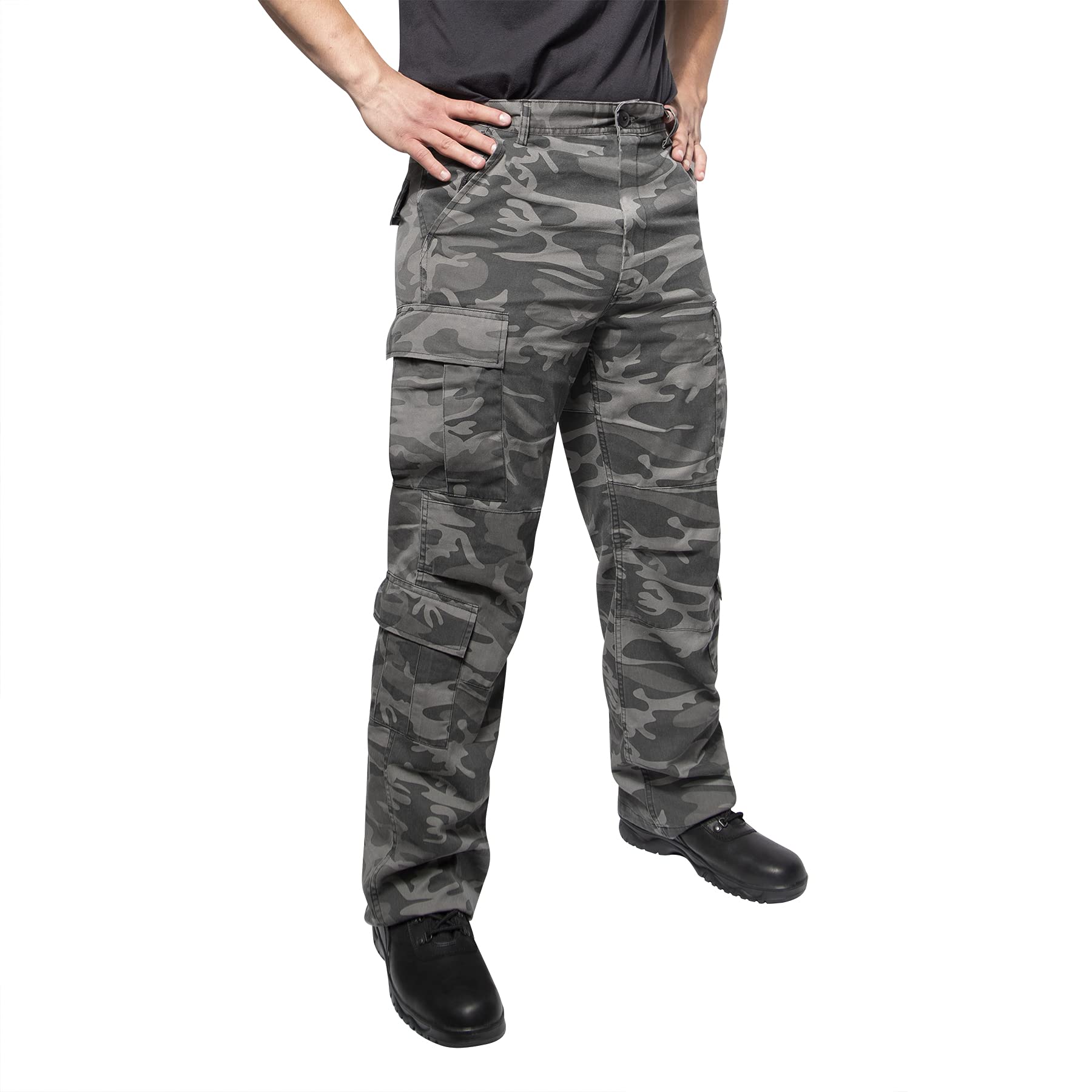 **Rothco Vintage Paratrooper Fatigue Pants - Military Cargo Pants with Camouflage Pattern - Durable Tactical Pants for Outdoor, Hiking & Airsoft**