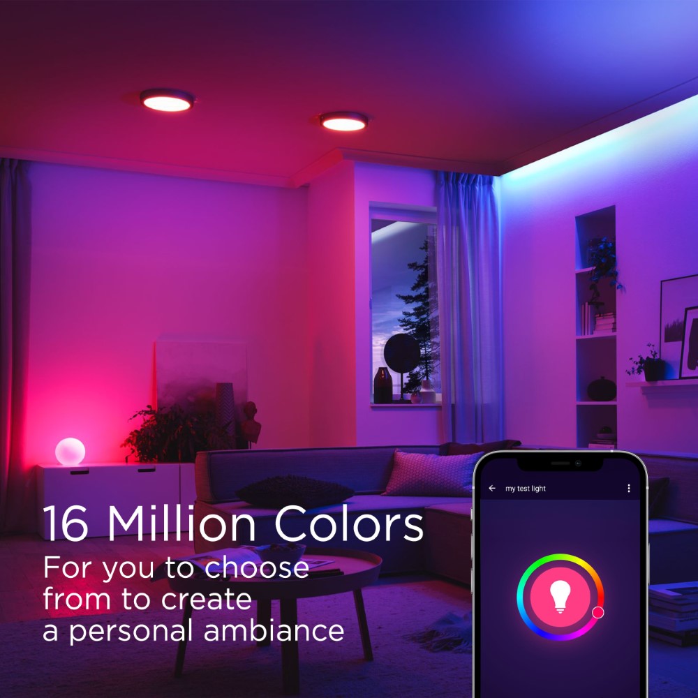 Smart A19 Dimmable LED Light Bulb - Color Changing WiFi Bulb with Alexa & Google Home Compatibility - Perfect for Bedroom, Living Room & Smart Home Automation