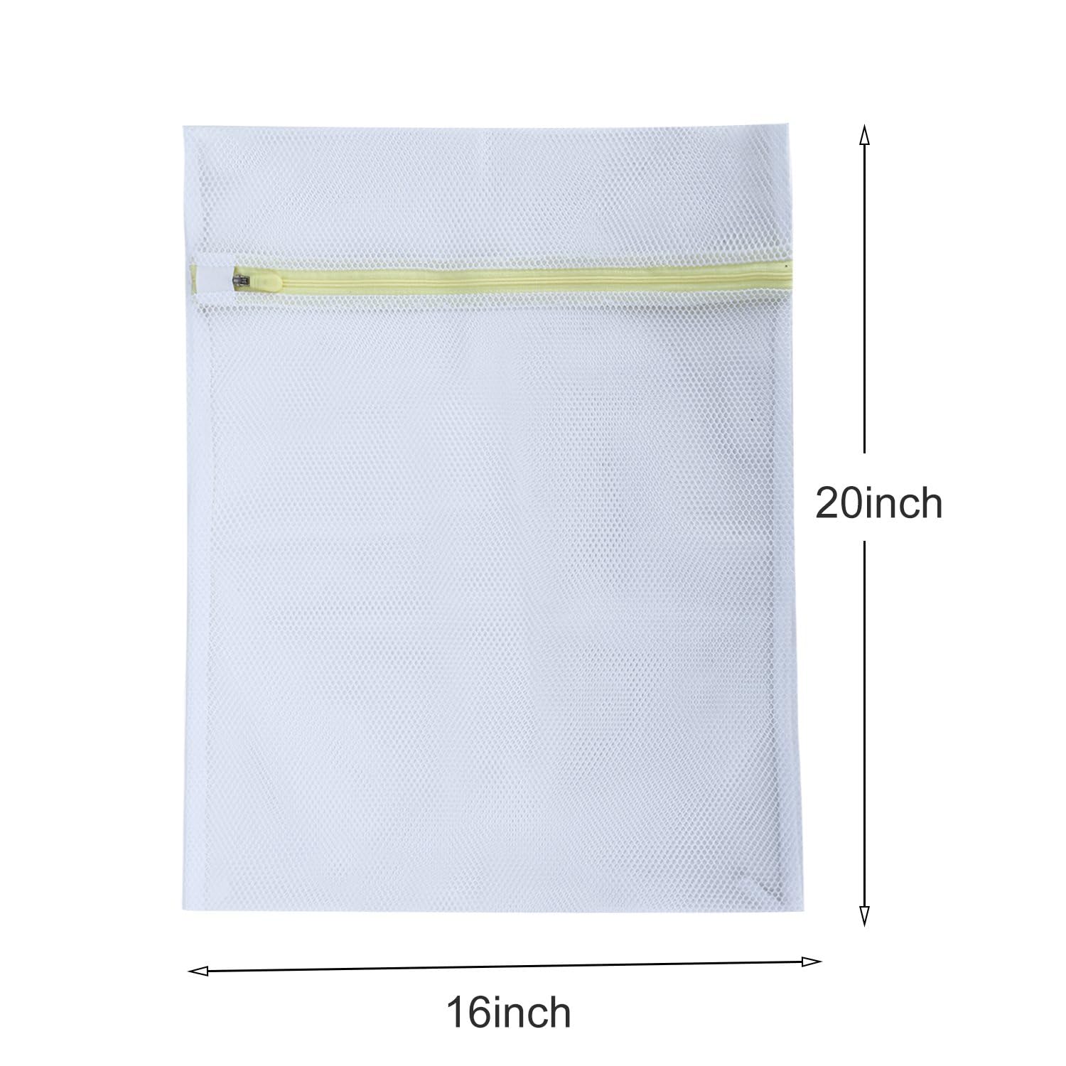 Premium 3-Pack Large Mesh Laundry Bags - Thick Durable Polyester Wash Bags for Jeans, Lingerie, Socks, Bras & Sweaters - Perfect for Washing Machine & Dryer Use - Ideal for Travel, College Dorms & Delicate Garment Care