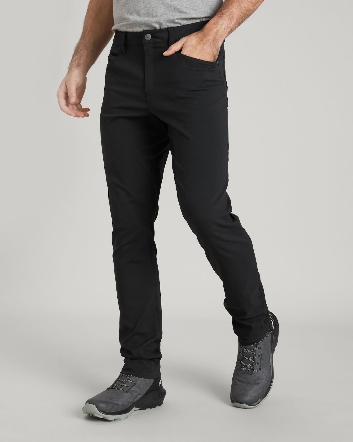 Men's Flight Long Pants - Black Stingray Style Comfortable Stretch Travel Pants for Outdoor Activities & Casual Wear
