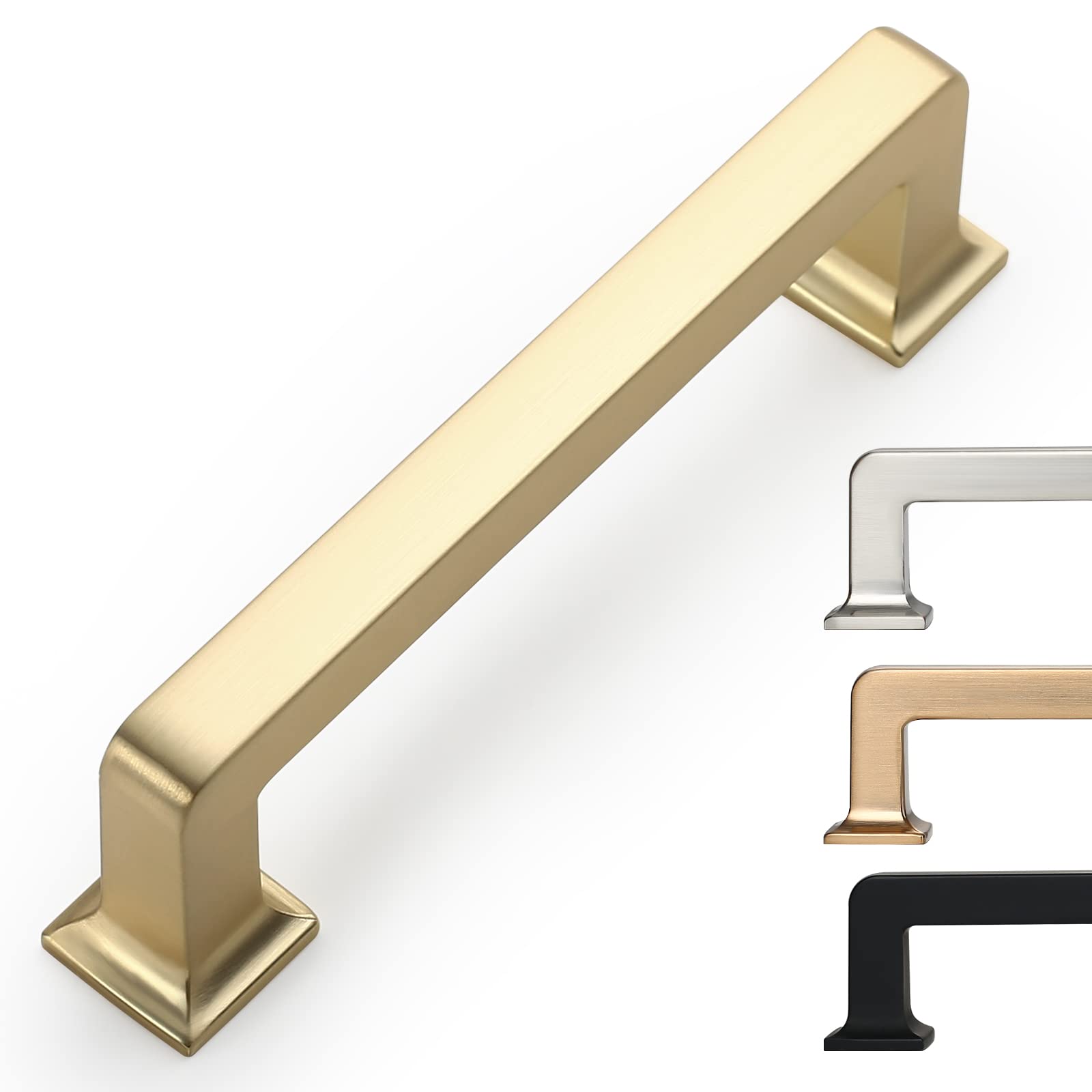 9BUILD 20 Pack 3.75 Inch Brushed Brass Cabinet Pulls - Kitchen Cabinet Handles & Cupboard Hardware - Gold Drawer Handles for Home, Office & RV Cabinets - Perfect for Modern & Vintage Decor