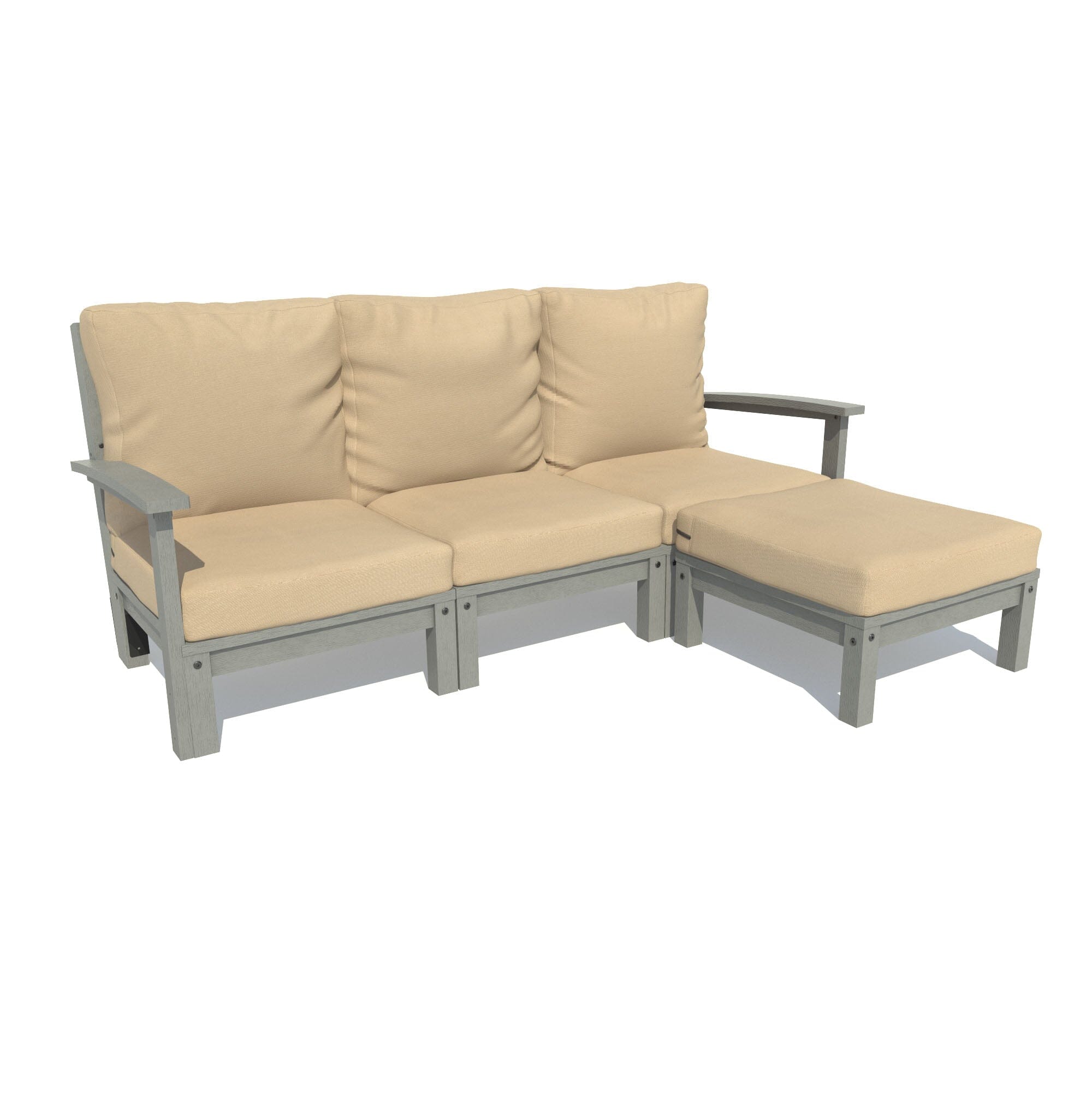 Custom Deep Seating Sofa Set with Ottoman - Premium Outdoor Patio Furniture for Backyard, Garden & Poolside Relaxation
