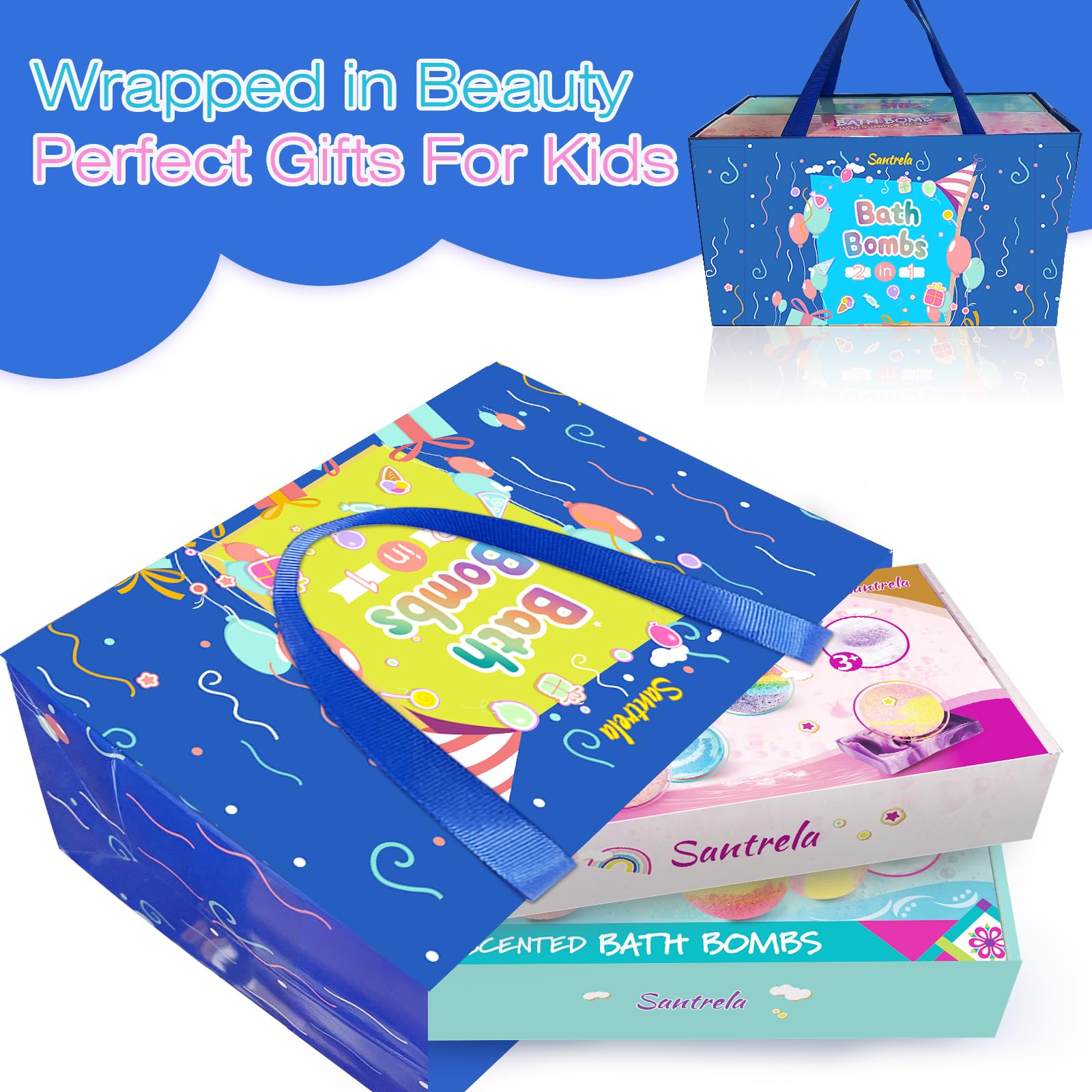 **30-Pack Kids Bath Bombs with Surprise Toys Inside - Fun Bubble Bath Fizzies for Boys & Girls | Birthday, Christmas, Halloween Party Favors | Handmade, Child-Safe for Relaxing Bath Time Play**