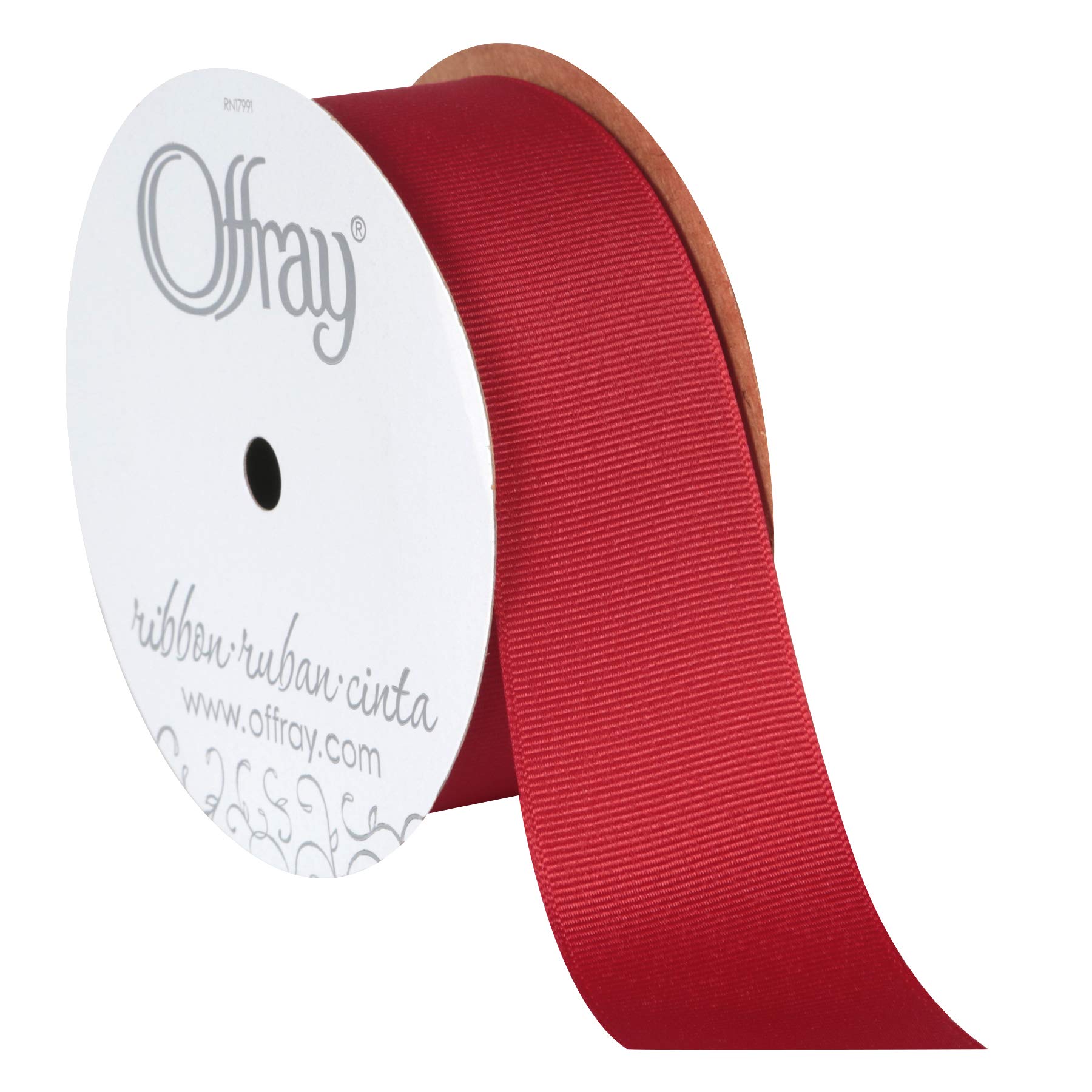 Berwick Offray 1.5 Inch Grosgrain Ribbon - Red Craft Ribbon 10 Yards for Gift Wrapping, DIY Projects & Hair Bows