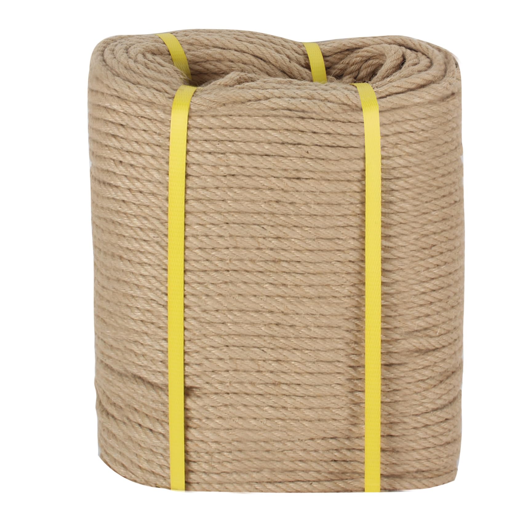 Natural 3/8 Inch X 600 Ft Hemp Rope - 4 Strand Twisted Manila Sisal Rope for Heavy Duty Crafts, DIY Projects, Cat Scratchers & Dock Lines | Durable Multi-Purpose Rope for Home Decor, Gardening & Marine Use
