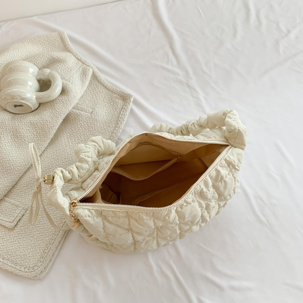 Stylish Cloud Quilted Shoulder Bag for Women - Designer Hobo Crossbody Purse & Casual Tote Handbag | Perfect for Work, Travel, and Everyday Use