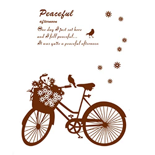 Romantic Bike Bird English Letters