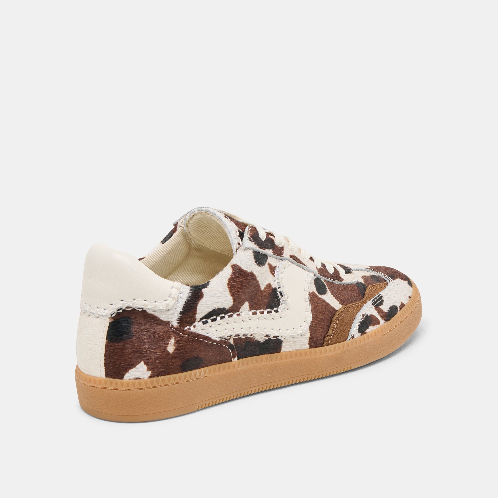 Stitch Sneakers for Women - Cocoa Taurus Calf Hair Fashion Shoes - Comfortable & Stylish for Casual Wear, Work & Everyday Outfits