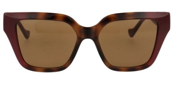 Gucci GG 1023S 009 Havana Burgundy/Brown Cat Eye Women's Sunglasses - Stylish UV Protection Shades for Fashion, Beach & Outdoor Activities