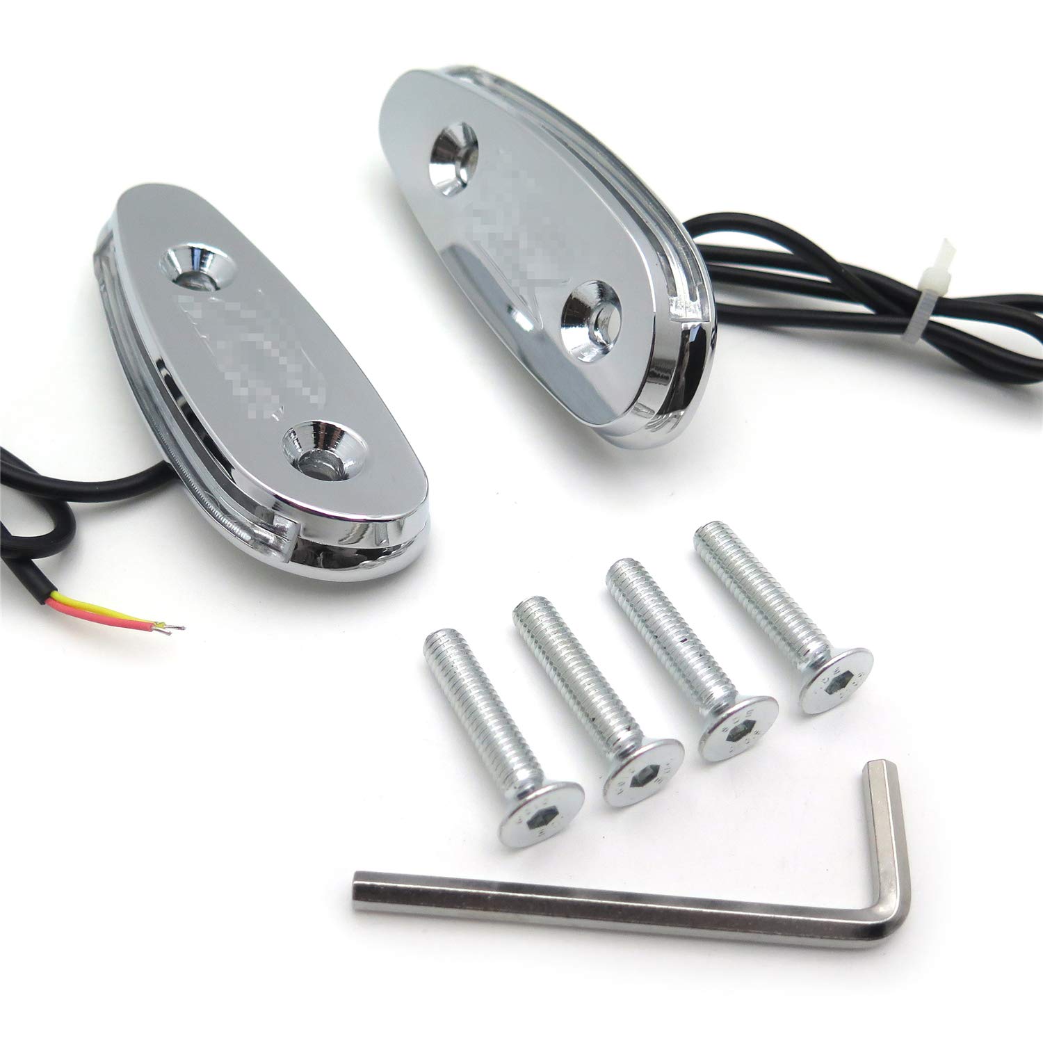 SUZUKI GSXR 600 750 01-04 LED Signal Mirror Block Off Base Plate - Chrome SMT MT222-009A-GSXR-CD - Motorcycle Accessory for Customization & Safety Upgrades