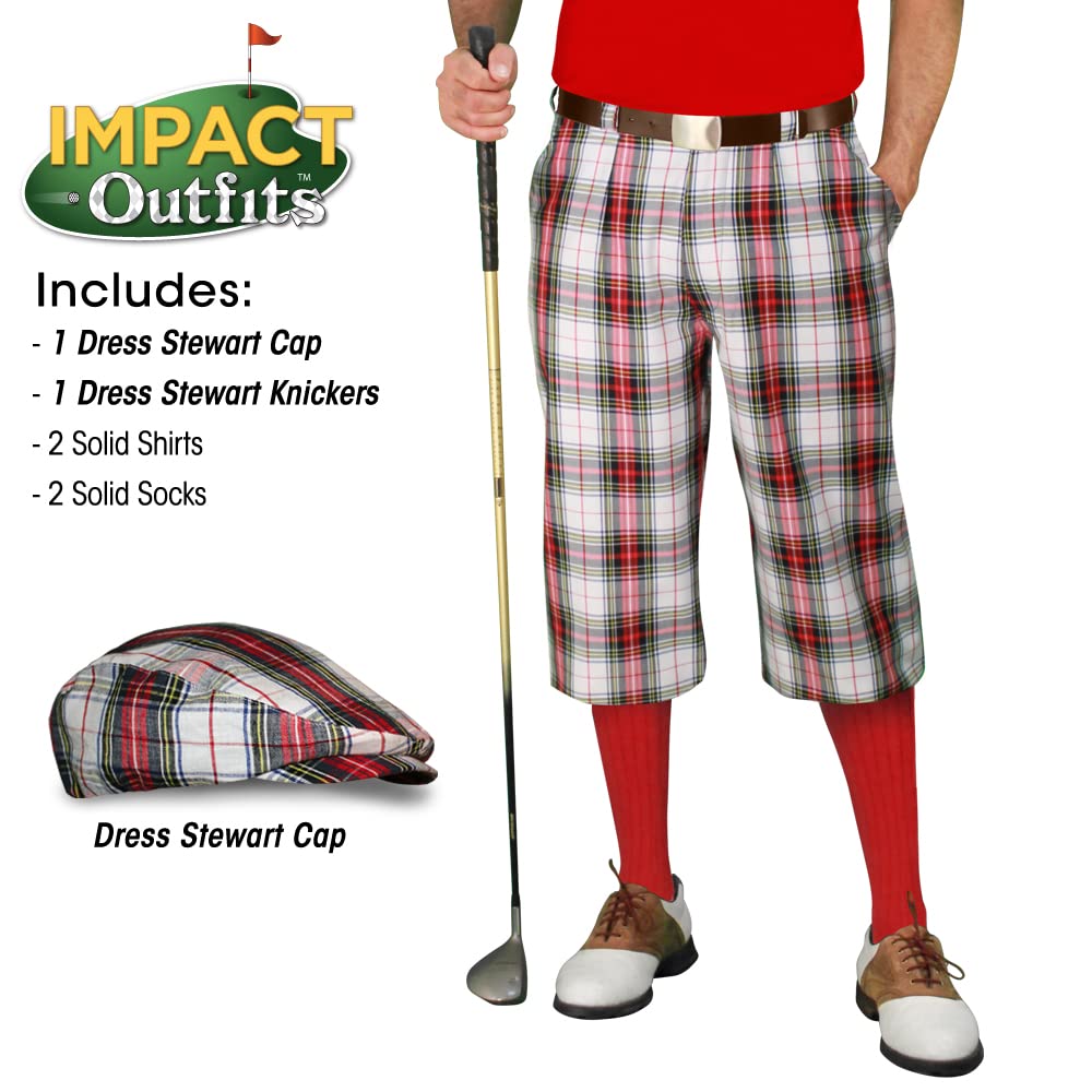 Impact Plaid Golf Outfits for Men - Stylish Stewart Dress - Perfect for Golf Tournaments, Country Club Events & Casual Wear