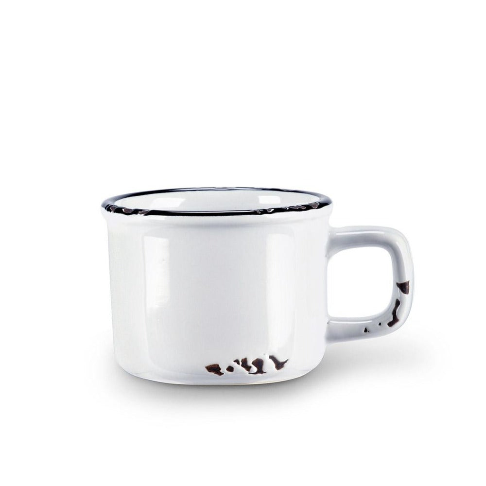 Premium Porcelain Espresso Cups - Elegant Enamel Look Design for Coffee Lovers - Perfect for Home, Café & Office Use