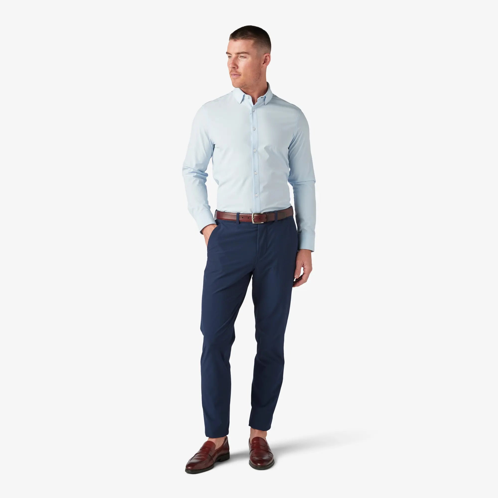 Premium Leeward Men's Dress Shirt - Slim Fit Business Casual Button Down Shirt for Office & Formal Occasions | Wrinkle Resistant & Breathable Fabric for All-Day Comfort