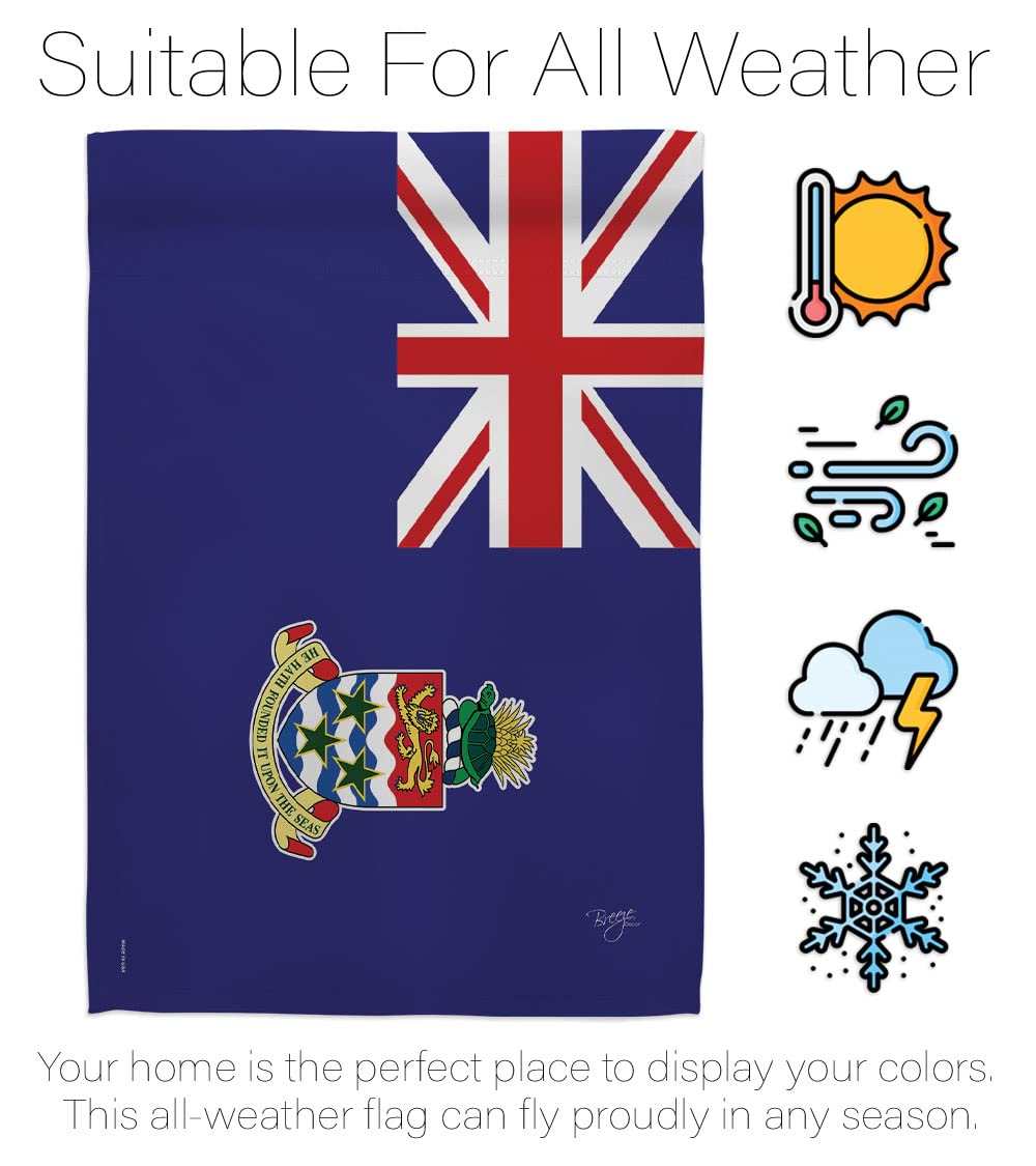 Cayman Islands House Flag Set 28x40 with Flagpole for Outdoor Decor