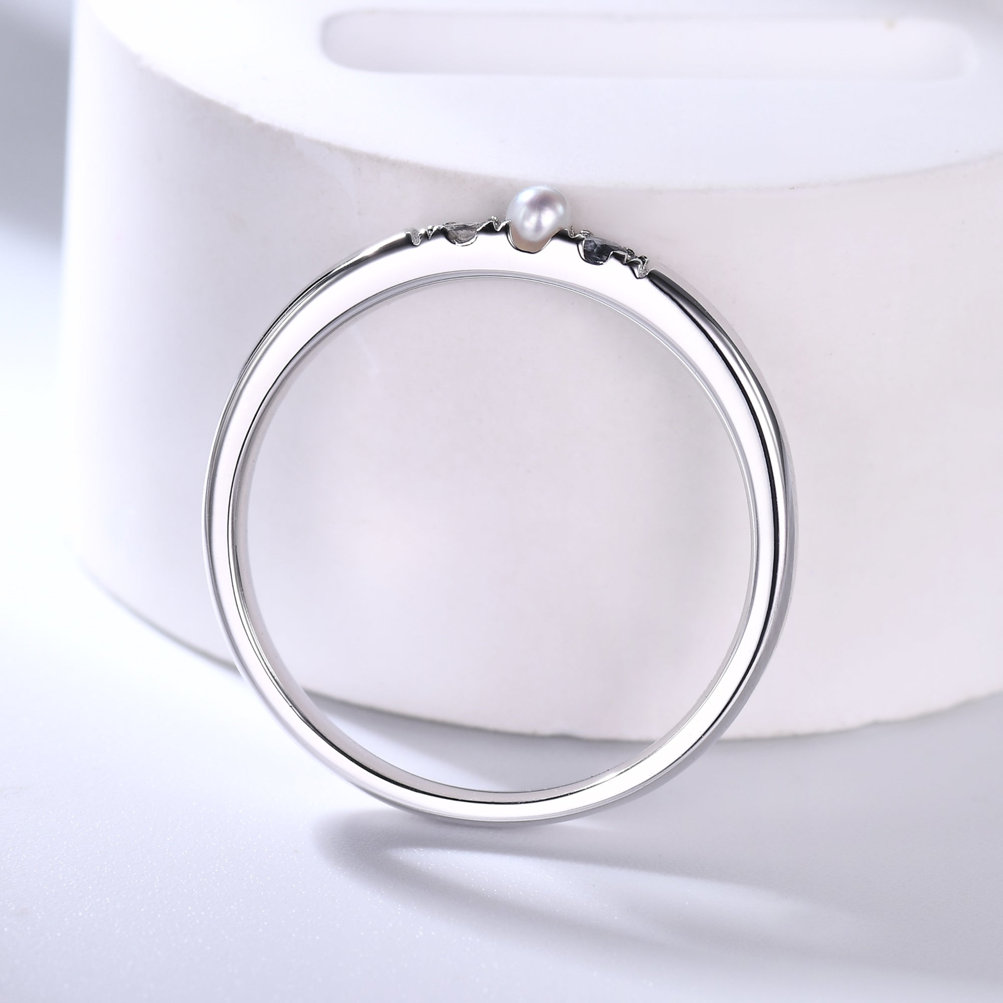 July Birthstone Ring - Elegant Pearl, Alexandrite & Moonstone Ring in Yellow Gold | Perfect Birthday Gift for Women, Anniversary & Special Occasions
