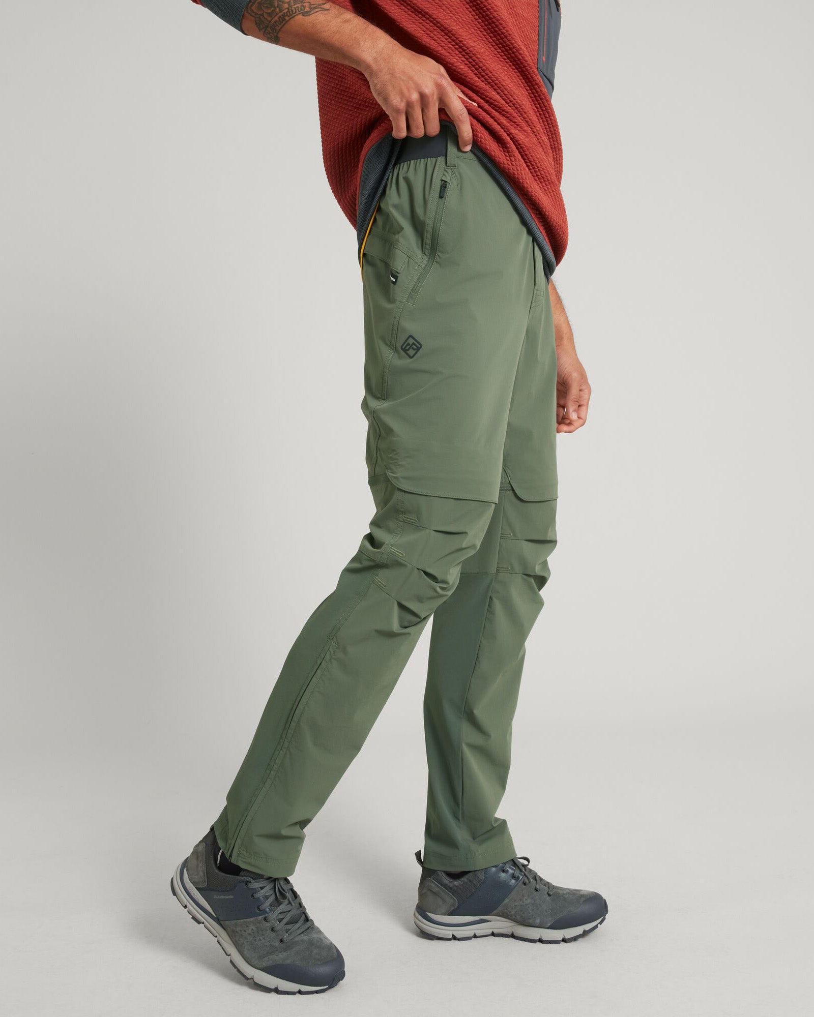 Men's ULT Hike Convertible Pants - Quick-Dry Lightweight Outdoor Adventure Pants with Zip-Off Legs (Thyme Green) - Perfect for Hiking, Camping & Travel