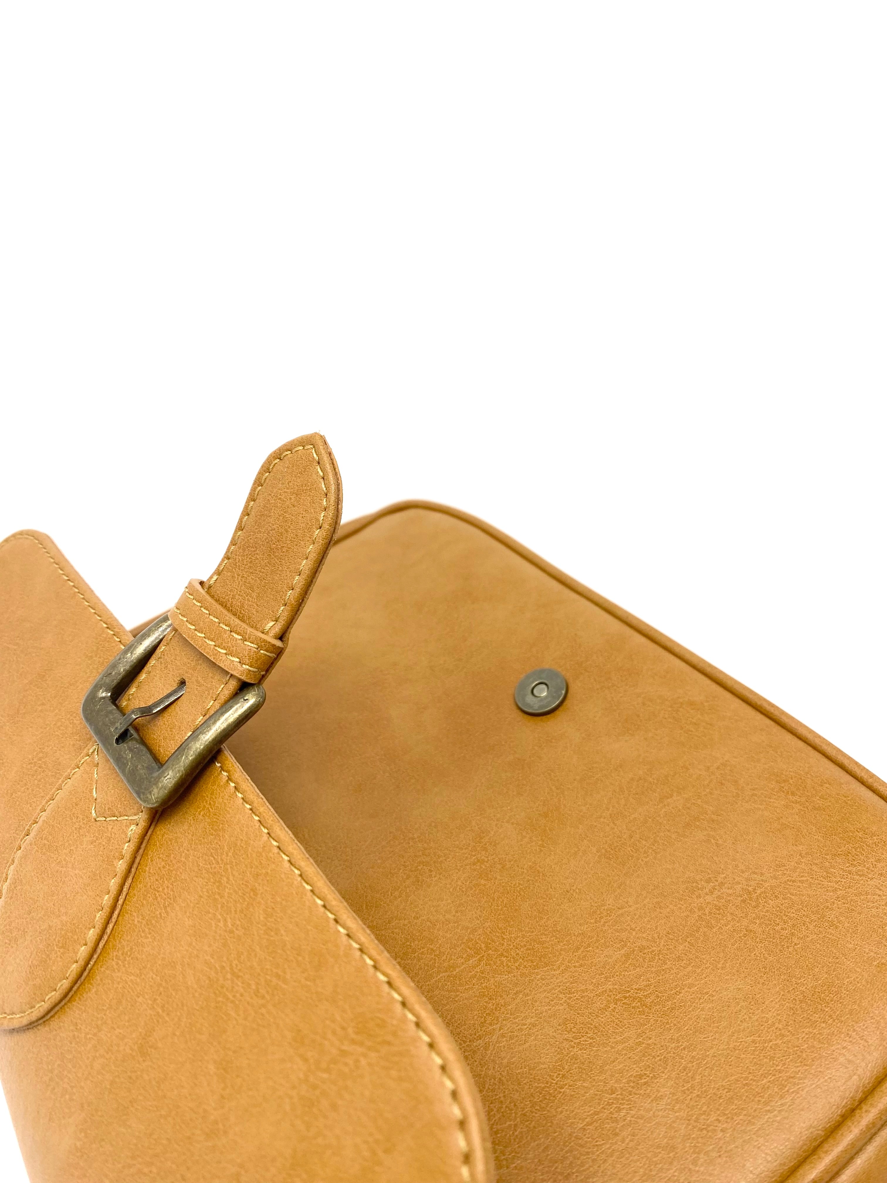 Novacas Juliana Saddle Bag in Camel - Stylish Leather Crossbody Purse for Women | Perfect for Work, Travel & Everyday Use