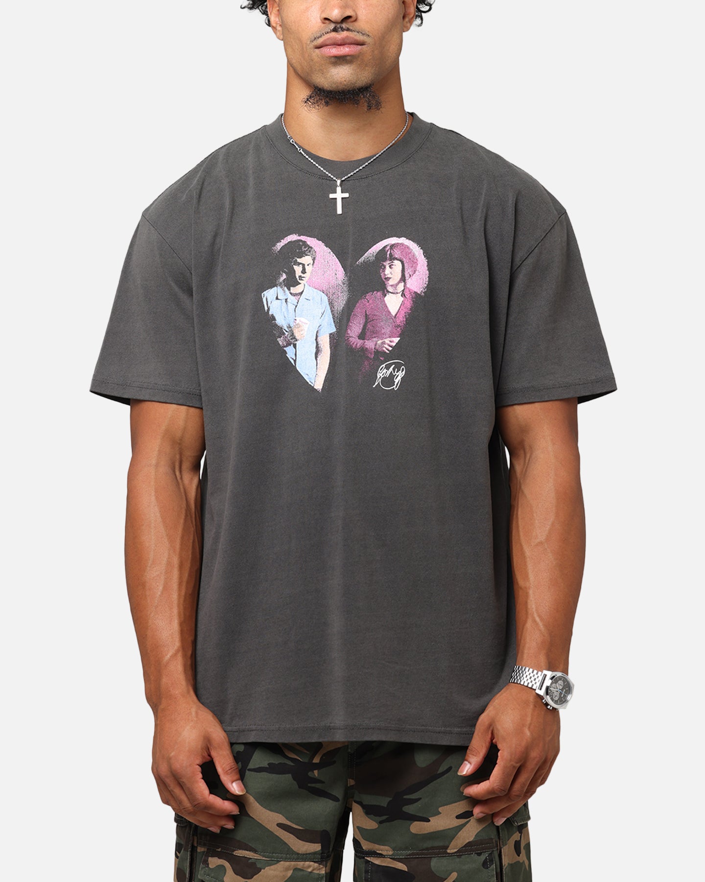 American Thrift Scott Pilgrim vs The World Ramona & Scott Graphic Heavyweight Cotton T-Shirt Black - Casual Wear, Movie Merchandise, Pop Culture Fan Gift