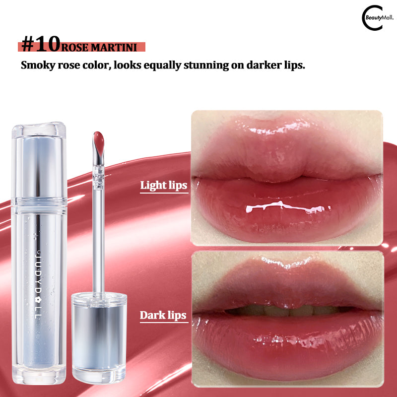 Judydoll Orange Blossom Mirror Water Gloss Lip Lacquer - Hydrating Shiny Lip Gloss for Women, Long Lasting Moisturizing Lipstick with Mirror Effect - Perfect for Daily Wear, Parties and Special Occasions