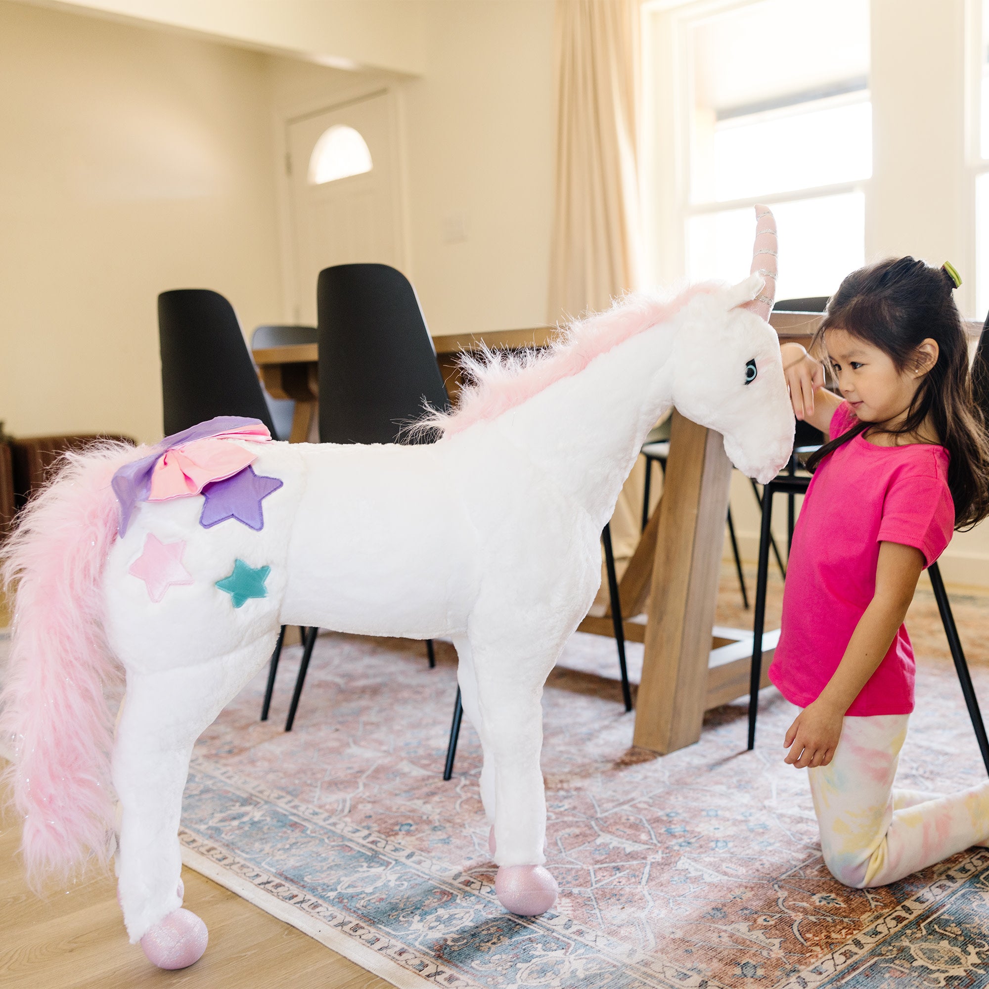 Realistic Unicorn Plush Stuffed Animal - Soft Cuddly Toy for Kids, Girls & Boys - Perfect for Birthday Gifts, Nursery Decor & Fantasy Playtime