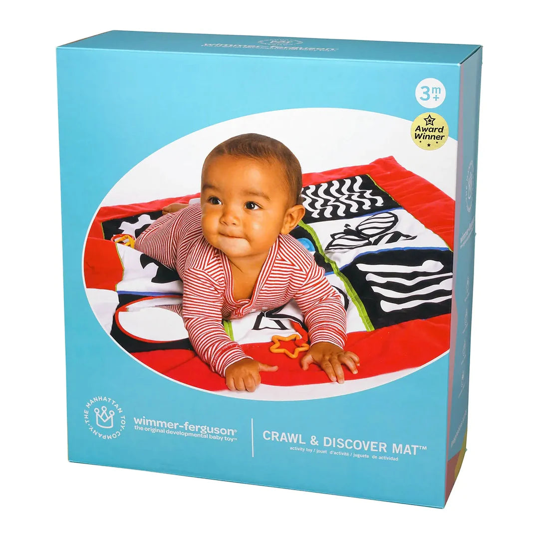 Wimmer Ferguson Crawl & Discover Mat - Soft Baby Play Mat for Learning & Development - Perfect for Tummy Time, Crawling & Sensory Play