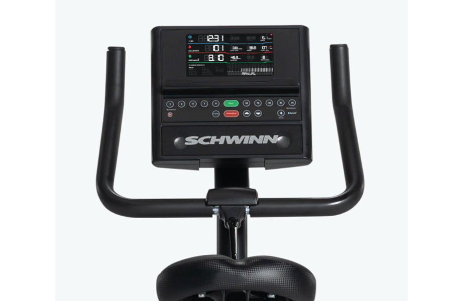 Schwinn 190 Upright Exercise Bike for Home Gym - Magnetic Resistance Indoor Cycling Bike with LCD Display & Heart Rate Monitor - Perfect for Cardio Workouts & Weight Loss Training