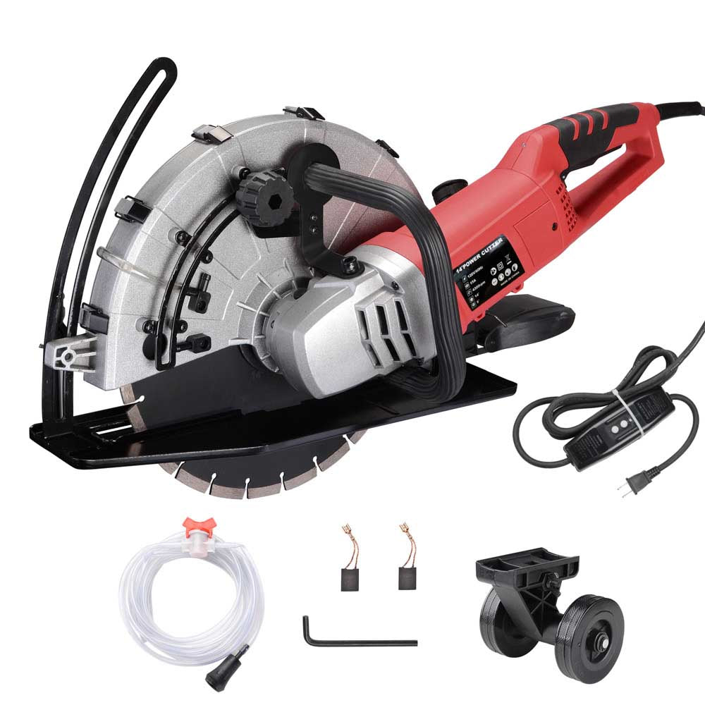 13 3/4 Inch 15A Heavy Duty Circular Saw - Professional Concrete, Tile & Cement Cutting Power Tool for Construction, Masonry & DIY Projects
