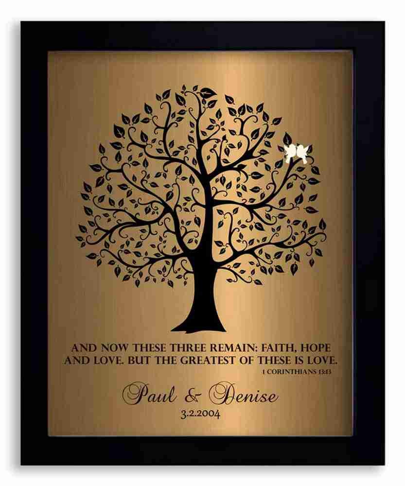 8x10 Framed Art Print - Personalized 8 Year Anniversary Gift with Solid Wood Frame & Gift Wrapping LTC-P1456 | Perfect for Home Decor, Wedding Anniversary Present & Romantic Gift Idea