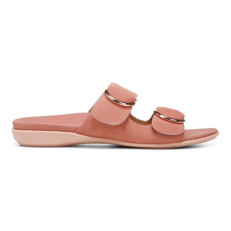 Vionic Women's Mirage Corlee Casual Slip-On Slide Sandals - Orthotic Arch Support with Three-Zone Comfort Technology | Comfortable & Supportive Ladies Sandals for Walking, Travel & Everyday Wear
