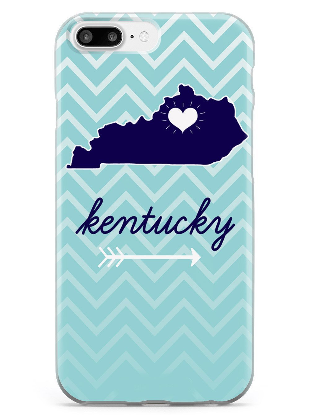 Inspired Cases - iPhone 7 Plus Case with 3D Textured Protection - Kentucky Chevron Pattern Design - Durable Cover for Apple iPhone 7 Plus - Perfect for Everyday Use, Travel & Outdoor Activities