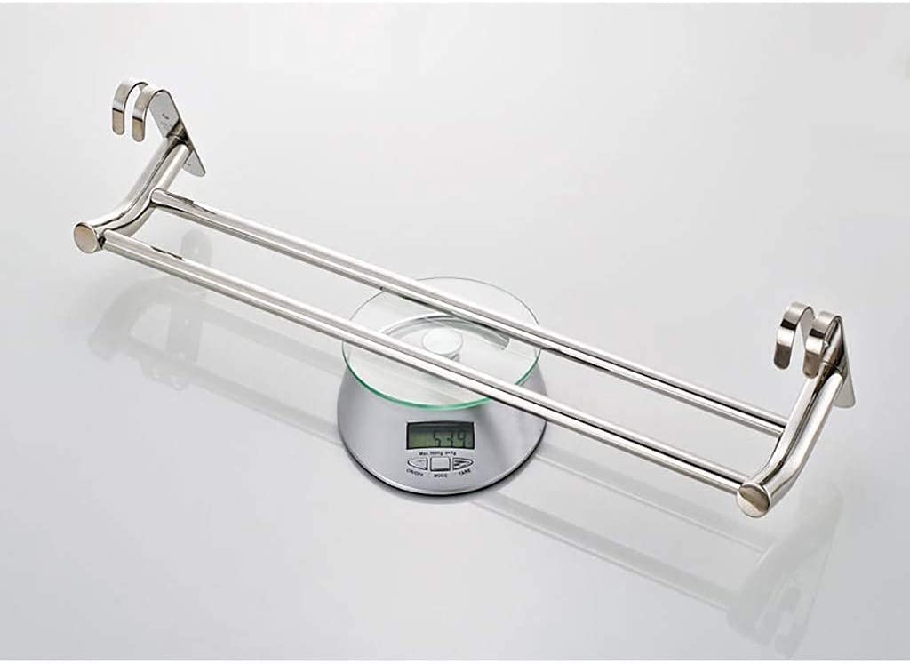 Stainless Steel Towel Rack Holder - 304 Rustproof Bathroom Towel Bar Rail with Shelf - 50cm/70cm/80cm Wall Mounted for Kitchen, Bathroom & Laundry Room Organization