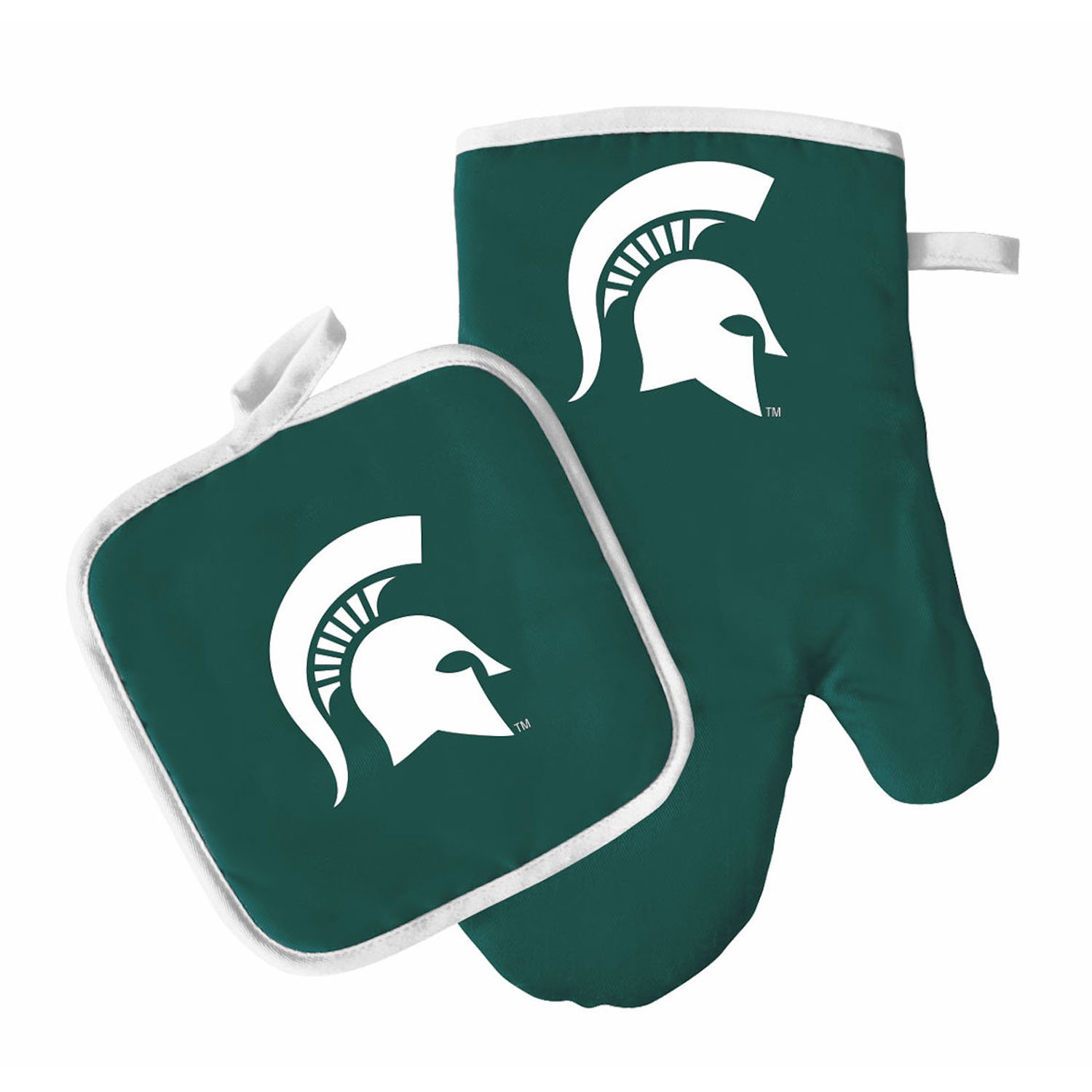 Michigan State Spartans Oven Mitt and Pot Holder Set - Team Colors - Perfect for Cooking, Baking, and Showing Team Spirit in the Kitchen
