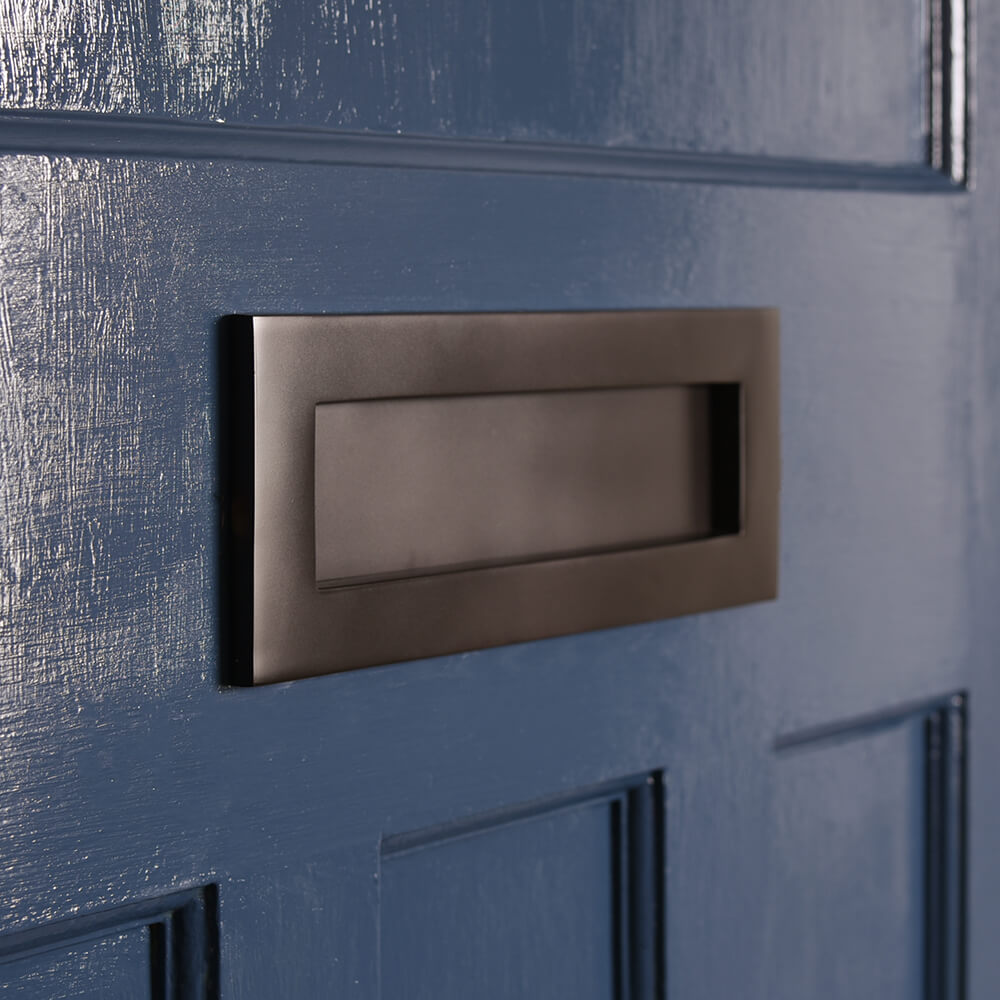 Vintage Bronze Letter Plate - Elegant Mail Slot Cover for Doors - Perfect for Home, Office & Classic Décor