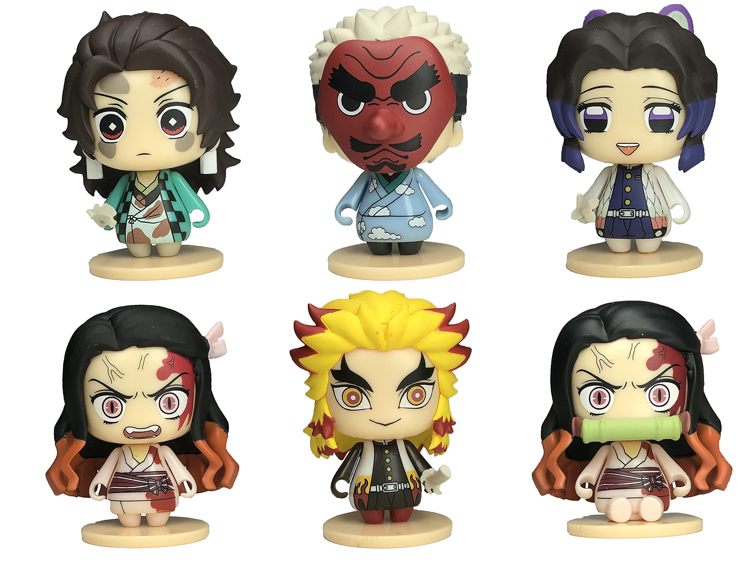 Demon Slayer Kimetsu no Yaiba Super Cute Mini Figure Set - 6 Character Pocket Maquette Collection Vol.2 | Anime Collectibles for Display, Gifts & Cosplay Accessories